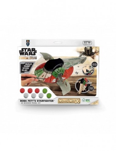 REPLICA MADERA PARA PINTAR WOODWORK STAR WARS BOBBA FETT SLAVE 1