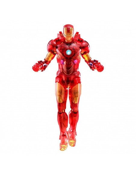 HOT TOYS MARVEL AVENGERS VENGADORES IRON MAN 2 MM 1 6 IRON MAN MARK IV VERSION HOLOGRAFICA 2020 TOY FAIR EXCLUSIVO 30 CM