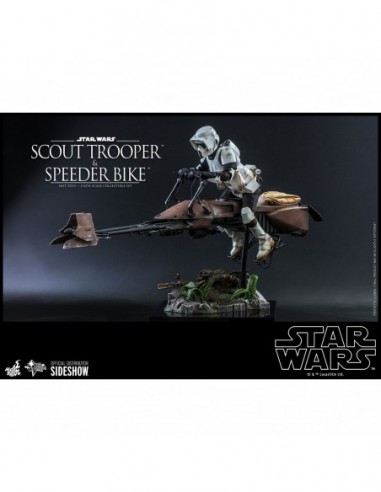 FIGURA 1/6 HOT TOYS SCOUT TROOPER & SPEEDER BIKE MOVIES MASTERPIECE SERIES- STAR WARS THE RETURN OF THE JEDI