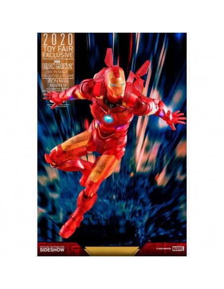 HOT TOYS MARVEL AVENGERS VENGADORES IRON MAN 2 MM 1 6 IRON MAN MARK IV VERSION HOLOGRAFICA 2020 TOY FAIR EXCLUSIVO 30 CM