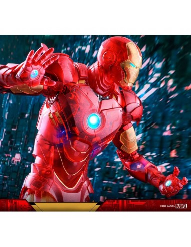HOT TOYS MARVEL AVENGERS VENGADORES IRON MAN 2 MM 1 6 IRON MAN MARK IV VERSION HOLOGRAFICA 2020 TOY FAIR EXCLUSIVO 30 CM