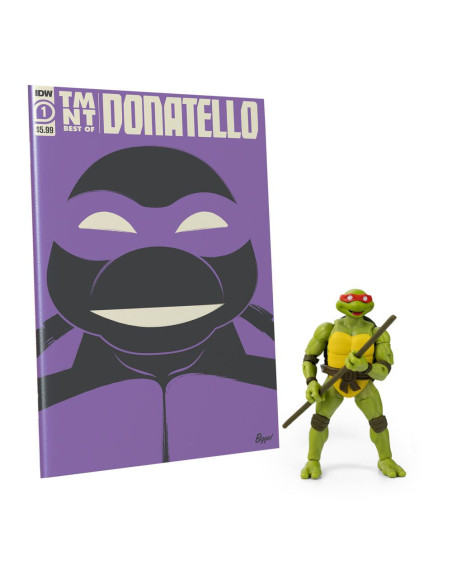 FIGURA Y COMIC THE LOYAL SUBJECTS TORTUGAS NINJA BST AXN X IDW DONATELLO EXCLUSIVE
