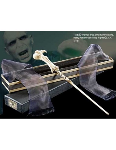 REPLICA THE NOBLE COLLECTION HARRY POTTER VARITA DE LORD VOLDEMORT EN CAJA DE OLIVANDER
