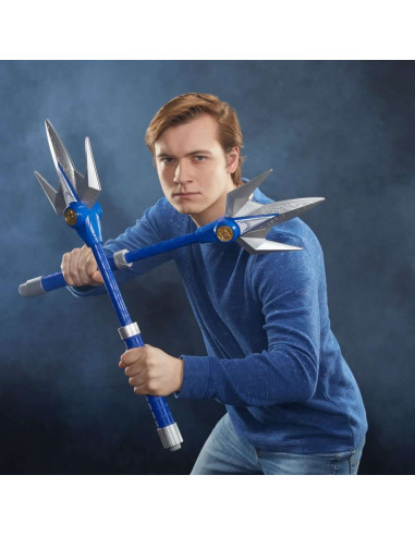 HASBRO ESCALA 1:1 BLUE RANGER LANZA DE PODER DELUXE POWER RANGERS LIGHTNING COLLECTION
