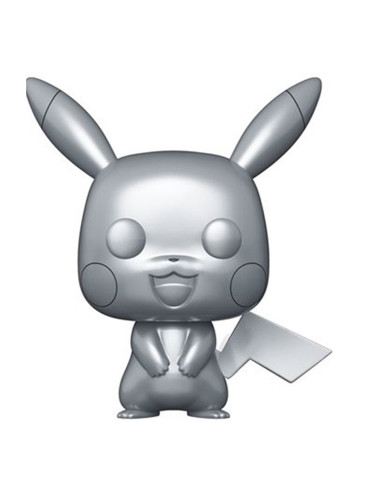 FUNKO POP JUMBO POKEMON S6 PIKACHU PLATEADO EFECTO METALICO 10" EDICIÓN ESPECIAL EXCLUSIVO