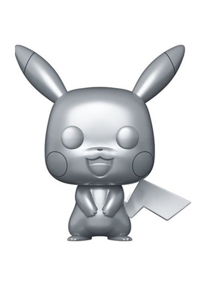 FUNKO POP JUMBO POKEMON S6 PIKACHU PLATEADO EFECTO METALICO 10" EDICIÓN ESPECIAL EXCLUSIVO