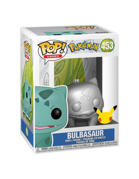 FUNKO POP JUMBO POKEMON S6 BULBASAUR PLATEADO EFECTO METALICO 10" EDICION ESPECIAL EXCLUSIVO