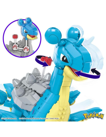 MATTEL MEGA CONSTRUX POKEMON LAPRAS 527 PIEZAS