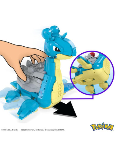 MATTEL MEGA CONSTRUX POKEMON LAPRAS 527 PIEZAS