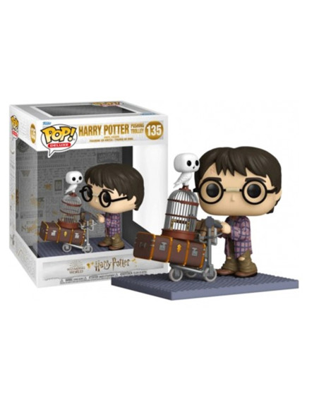 FUNKO POP DELUXE HARRY POTTER HARRY EMPUJANDO EL CARRO CON HEDWIG