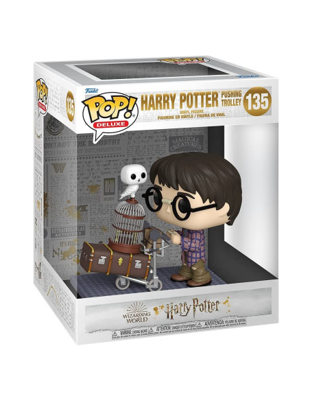 FUNKO POP DELUXE HARRY POTTER HARRY EMPUJANDO EL CARRO CON HEDWIG