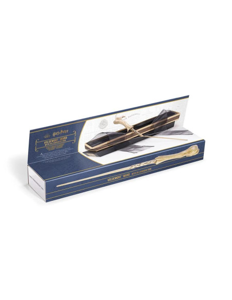 REPLICA THE NOBLE COLLECTION HARRY POTTER VARITA DE LORD VOLDEMORT EN CAJA DE OLIVANDER