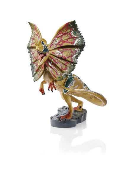 THE NOBLE COLLECTION JURASSIC PARK DILOPHOSAURUS BENDYFIG DIORAMA