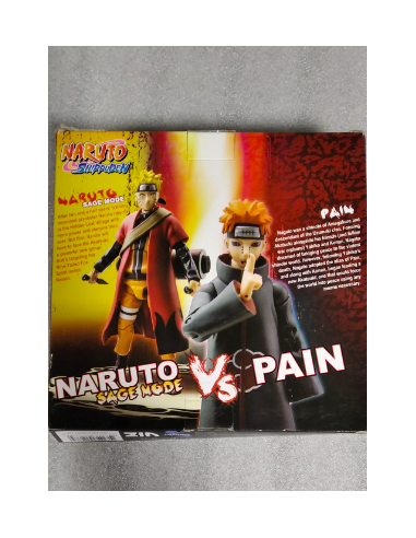 OUTLET PACK 2 FIGURAS TOYNAMI NARUTO NARUTO SAGE MODE VS PAIN EXCLUSIVA