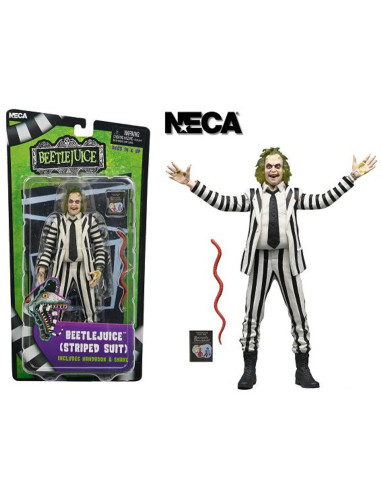BEETLEJUICE BLACK AND WHITE STRIPED SUIT SCALE ACTION - BEETLEJUICE (1988)