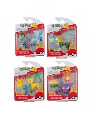 PACK DE 3 FIGURAS POKEMON BATALLA WAVE 10