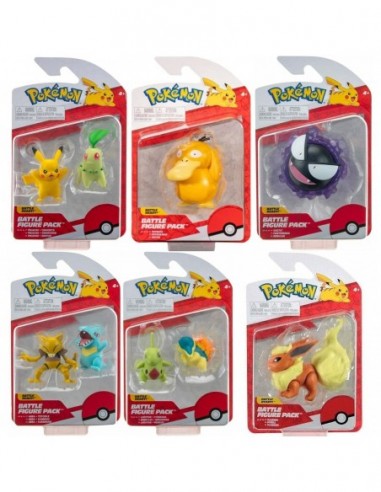 PACK DE 6 FIGURAS POKEMON BATALLA WAVE 10