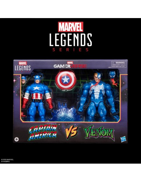 PREVENTA CAPTAIN AMERICA VS VENOM PREVENTA PACK 2 FIGURAS - GAMERVERSE MARVEL LEGENDS SERIES