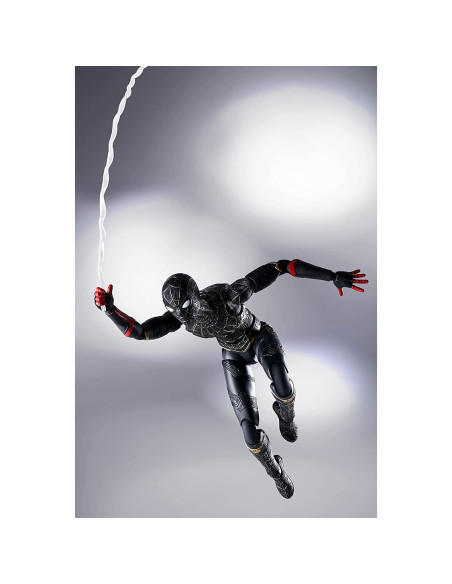 TAMASHII NATIONS MARVEL SPIDER-MAN NO WAY HOME SPIDER-MAN TRAJE NEGRO & DORADO SH FIGUARTS