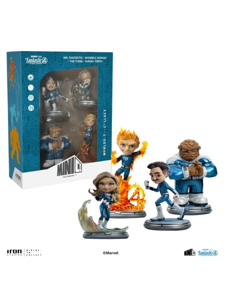 PREVENTA FANTASTIC FOUR PACK (METALLIC VERSION) - MINICO - IRON STUDIOS