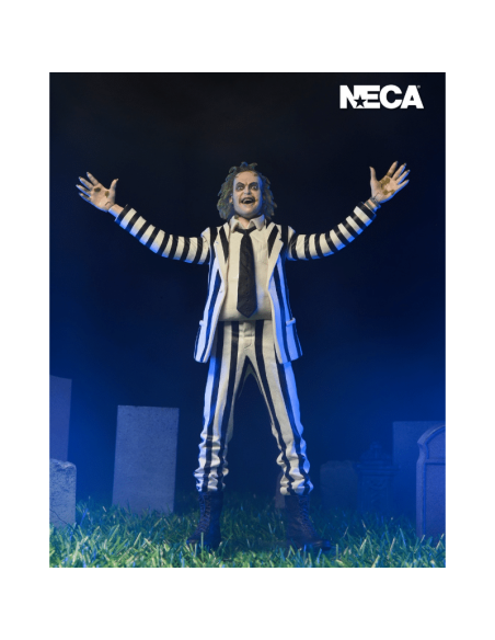 BEETLEJUICE BLACK AND WHITE STRIPED SUIT SCALE ACTION - BEETLEJUICE (1988)