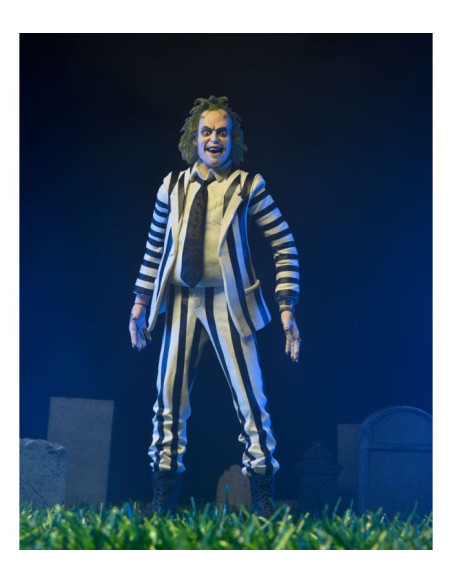 BEETLEJUICE BLACK AND WHITE STRIPED SUIT SCALE ACTION - BEETLEJUICE (1988)