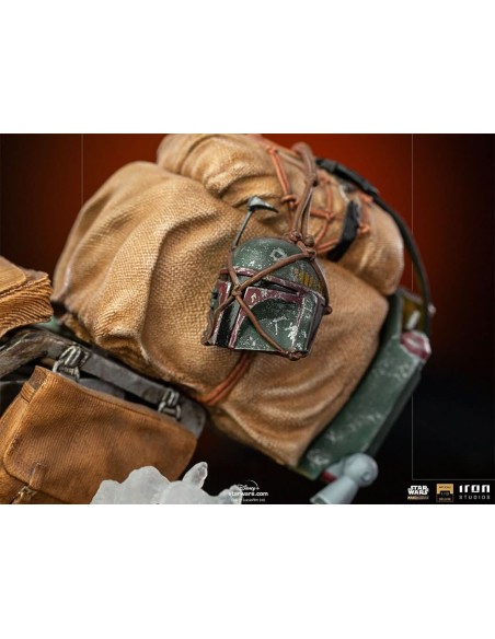 STATUE THE MANDALORIAN ON SPEEDERBIKE - STAR WARS - 1/10 - IRON STUDIOS