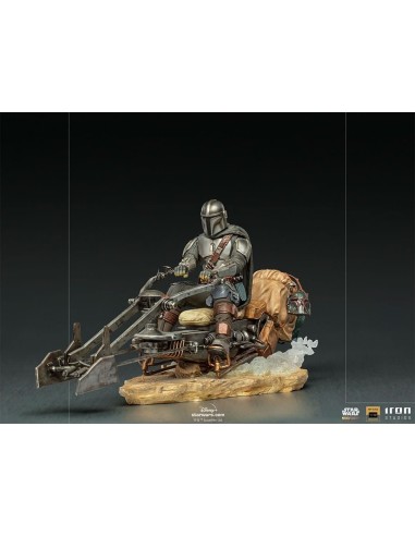 STATUE THE MANDALORIAN ON SPEEDERBIKE - STAR...