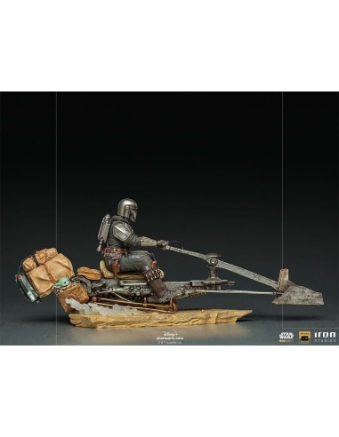 STATUE THE MANDALORIAN ON SPEEDERBIKE - STAR...