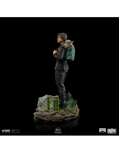 STATUE LUKE SKYWALKER AND GROGU TRAINING...