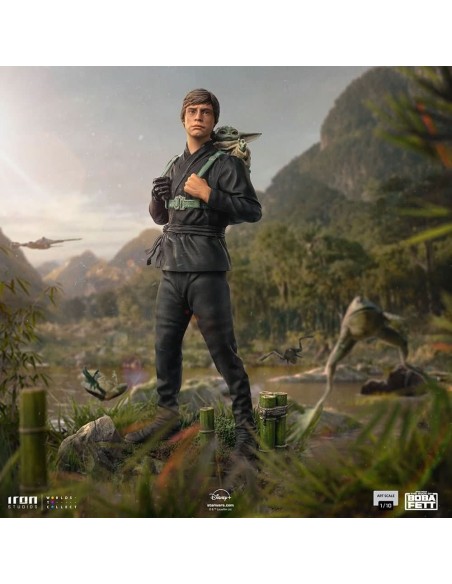 STATUE LUKE SKYWALKER AND GROGU TRAINING VERSION - STAR WARS: THE BOOK OF BOBA FETT - 1/10 -IRON STUDIOS