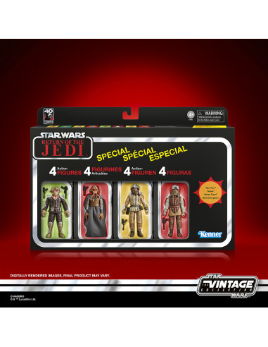 PREVENTA JABBAS COURT PACK 4 FIGURAS - STAR...